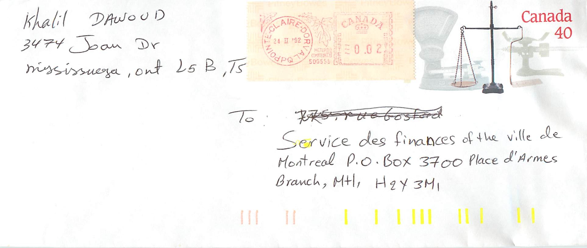 Balances postales — Musée canadien de la civilisation — éditeur non visible