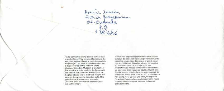 Entier Postal Postal Stationary Canada Balance Dayton   — Rückseite