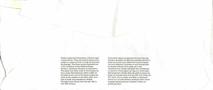 Entier Postal Postal Stationary Canada Balance Dayton   — Back