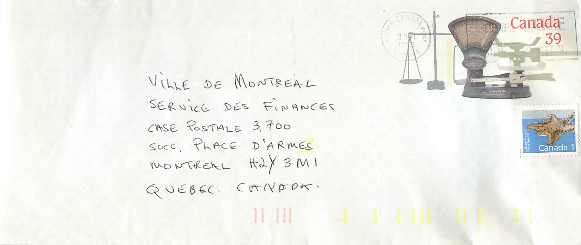 Balances postales — Musée canadien des civilisations — éditeur non visible