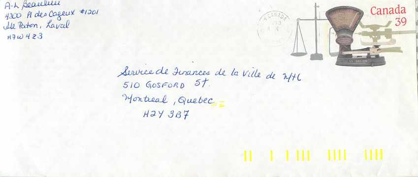 Entier Postal Postal Stationary Canada Balance Dayton  