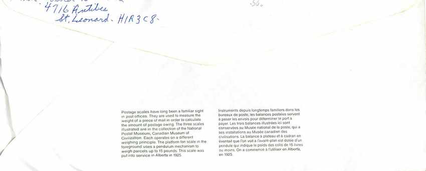 Entier Postal Postal Stationary Canada Balance Dayton   — Rückseite