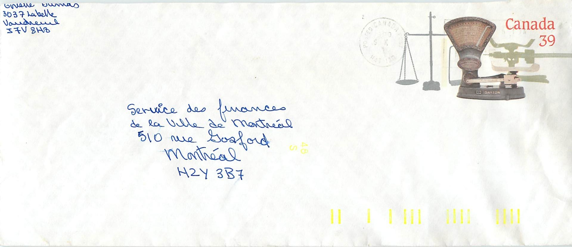 Entier Postal Postal Stationary Canada Balance Dayton  