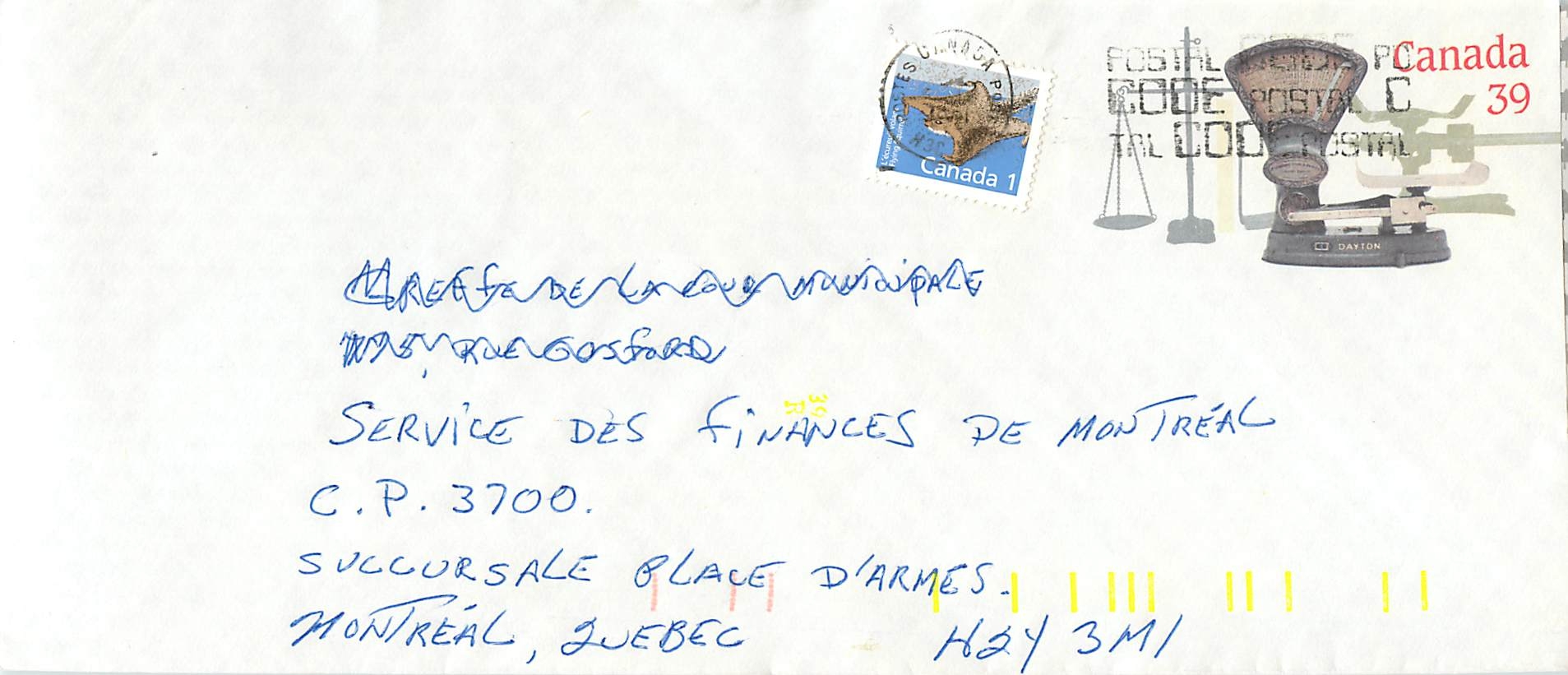 Entier Postal Postal Stationary Canada Balance Dayton  