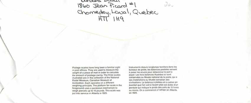 Entier Postal Postal Stationary Canada Balance Dayton   — Rückseite