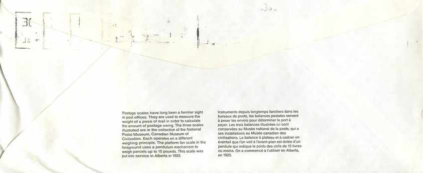 Entier Postal Postal Stationary Canada Balance Dayton   — Rückseite
