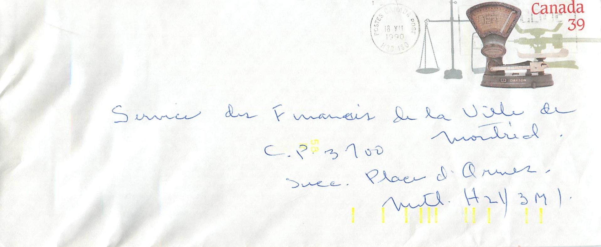 Balances postales — Musée canadien de la civilisation — éditeur non visible