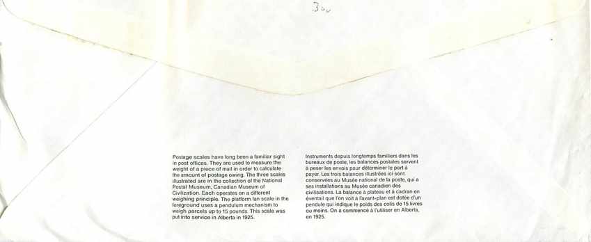Entier Postal Postal Stationary Canada Balance Dayton  — Back