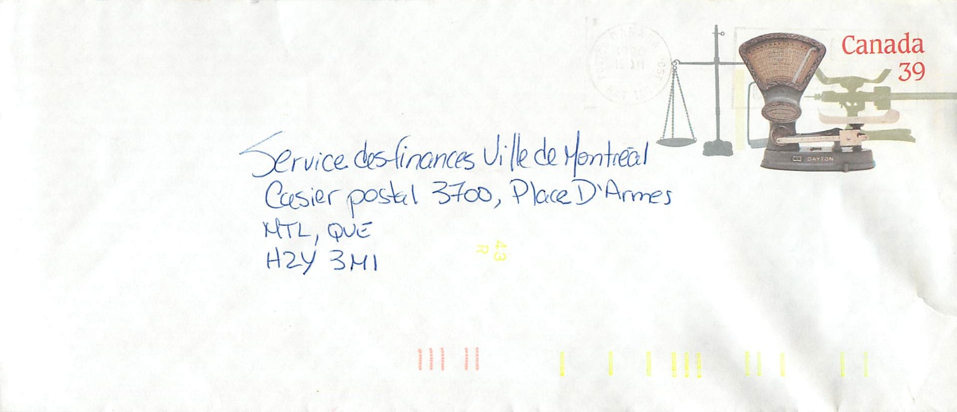 Balances postales — Canada — éditeur non visible