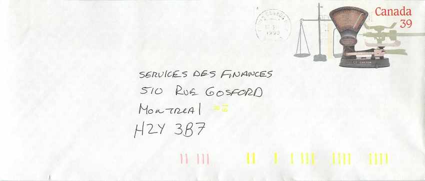 Balances postales — Musée canadien de la poste — éditeur Canada 39