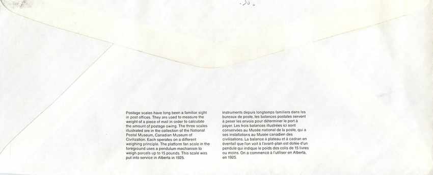 Entier Postal Postal Stationary Canada Balance Dayton  — Rückseite