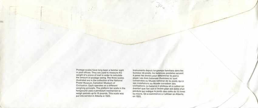 Entier Postal Postal Stationary Canada Pese Personnes  — Rückseite