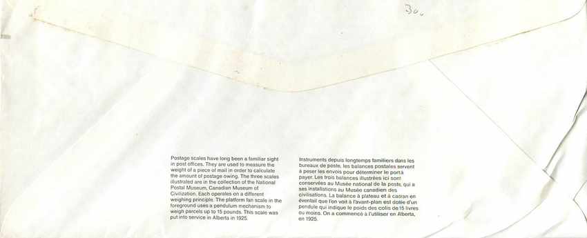Entier Postal Postal Stationary Canada Pese Personnes  — Rückseite