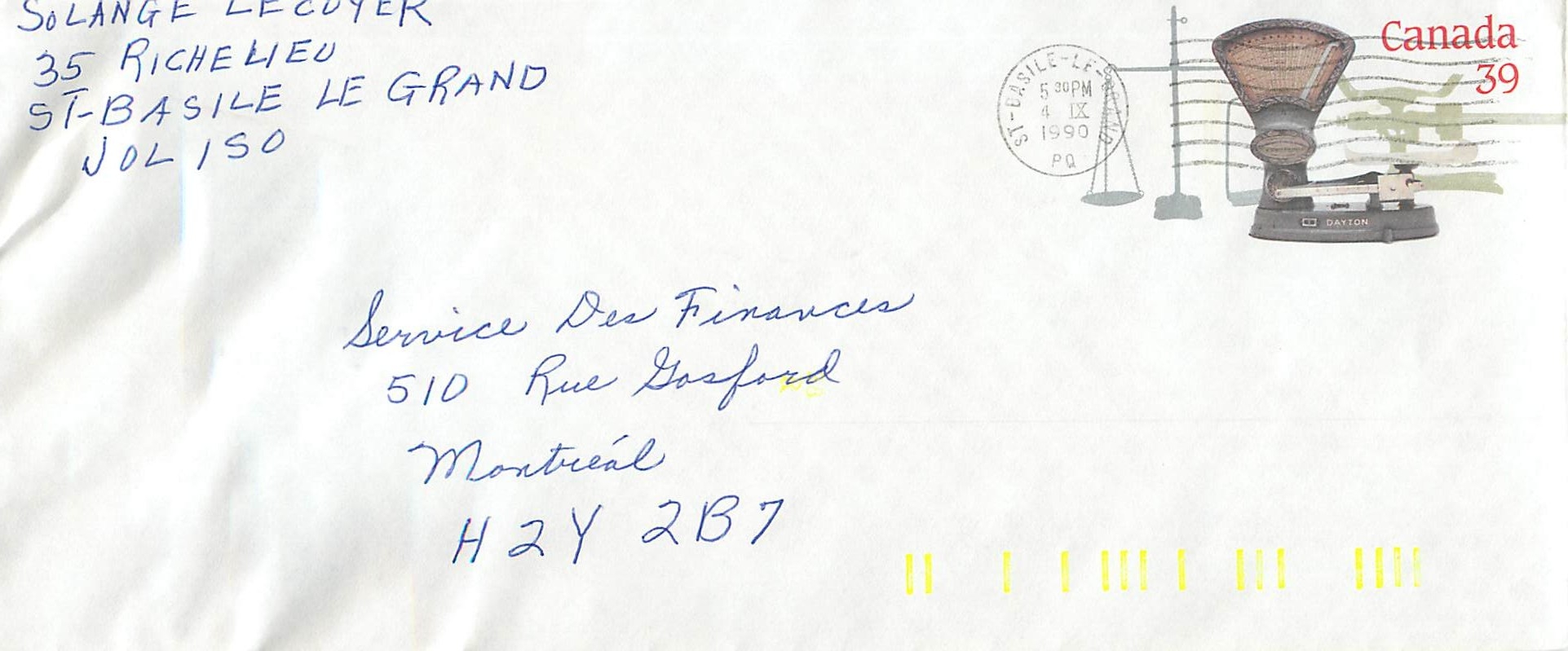 Balances postales — Musée canadien de la civilisation — éditeur non visible