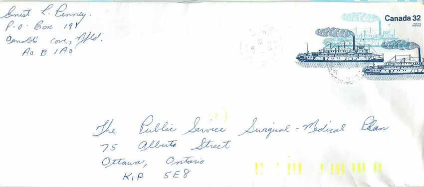 Steamer Bonnington — Rivers and lakes mail routes — Canada 32