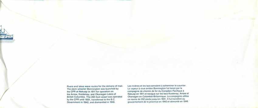 Entier Postal Postal Stationary Canada Bateaux Bateau Shaho — Verso