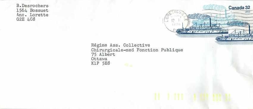 Entier Postal Postal Stationary Canada Bateaux Bateau Loretteville