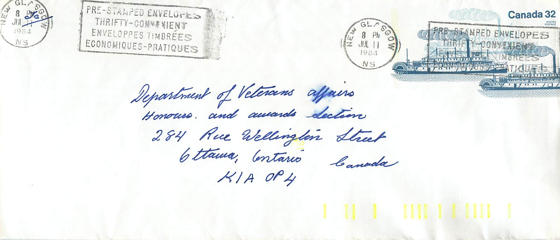 Vapeur Bonnington — Nouvelle-Écosse — Canada Post
