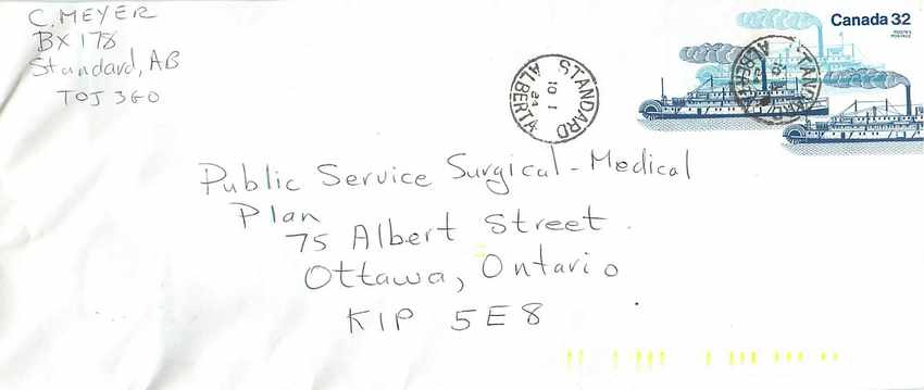 Navire à vapeur Bonnington — Canada 32 — éditeur Canada Post