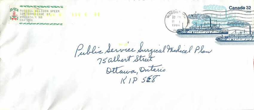 Barnlington — vapeur à roue arrière — Canada Post 32