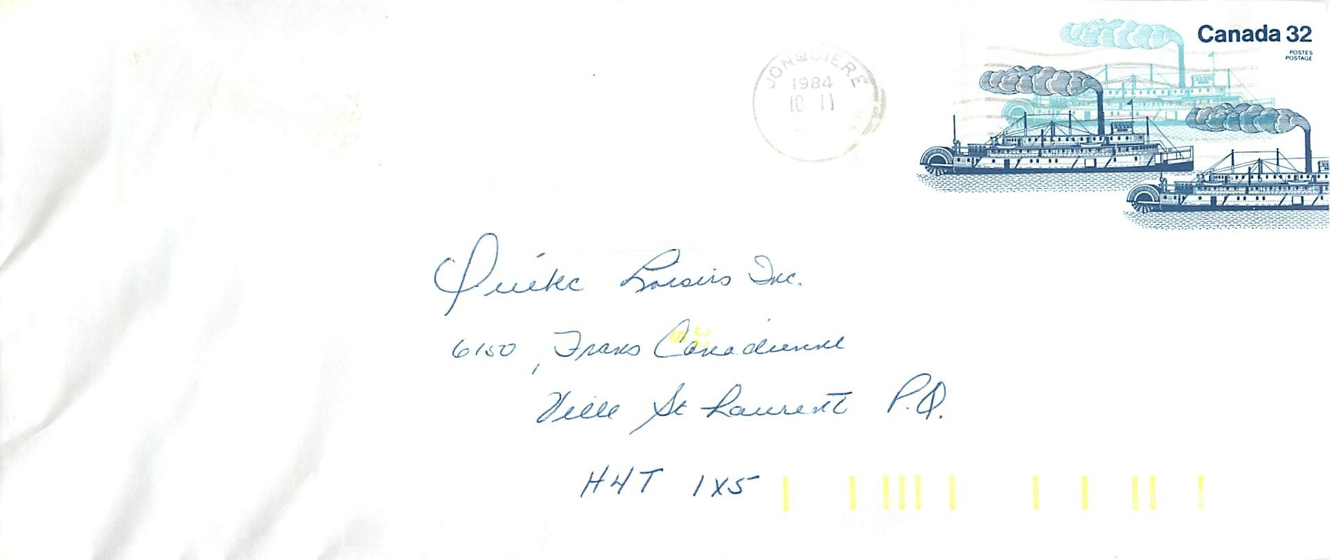 Vapeur Bonnington — Canada Post 1984 — éditeur Canada Post