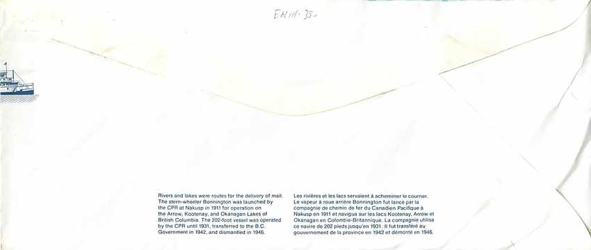 Entier Postal Postal Stationary Canada Bateaux Bateau  — Rückseite