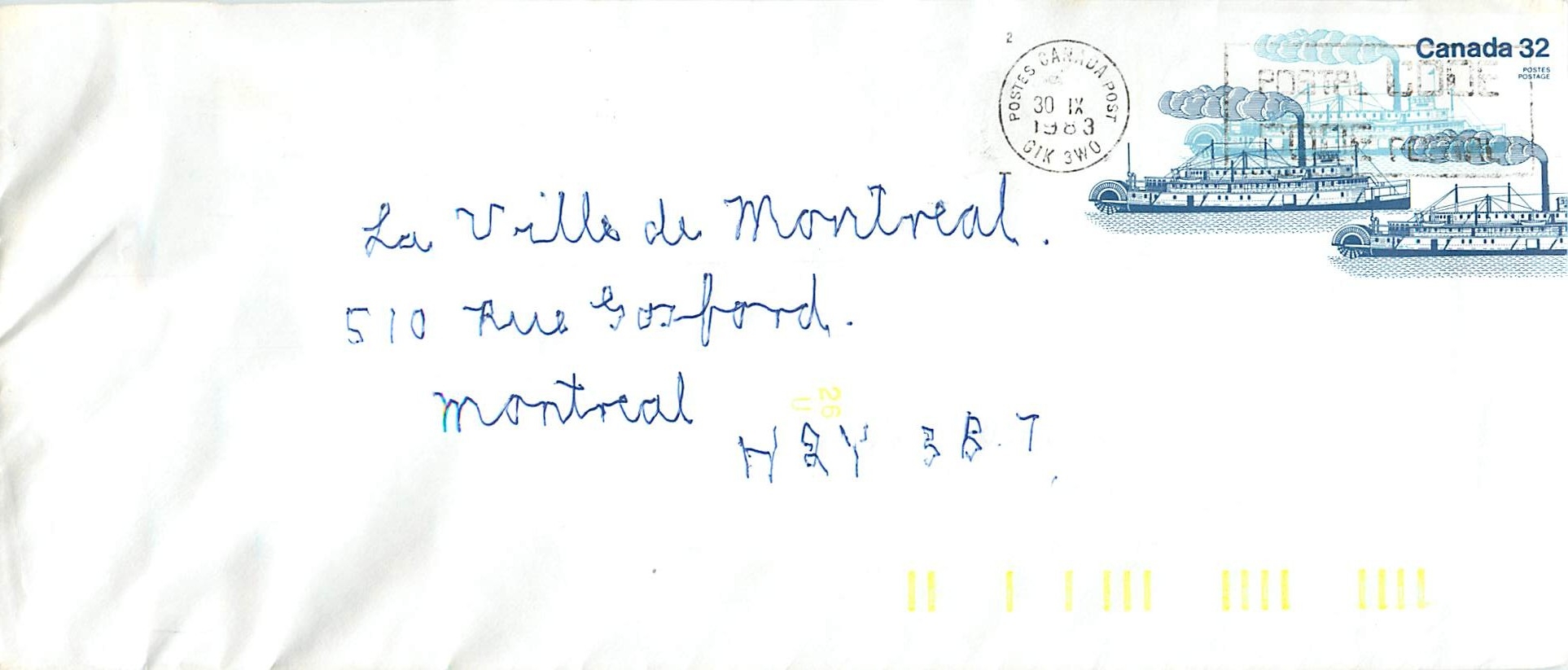 Entier Postal Postal Stationary Canada Bateaux Bateau 