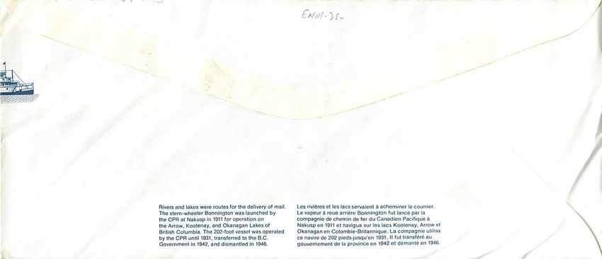 Entier Postal Postal Stationary Canada Bateaux Bateau  — Rückseite