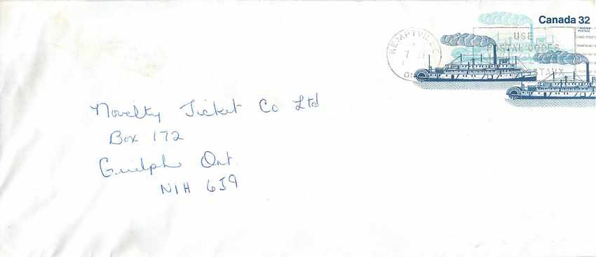 Entier Postal Postal Stationary Canada Bateaux Bateau Kemptville