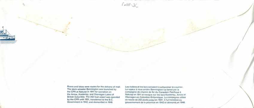 Entier Postal Postal Stationary Canada Bateaux Bateau Twe — Rückseite