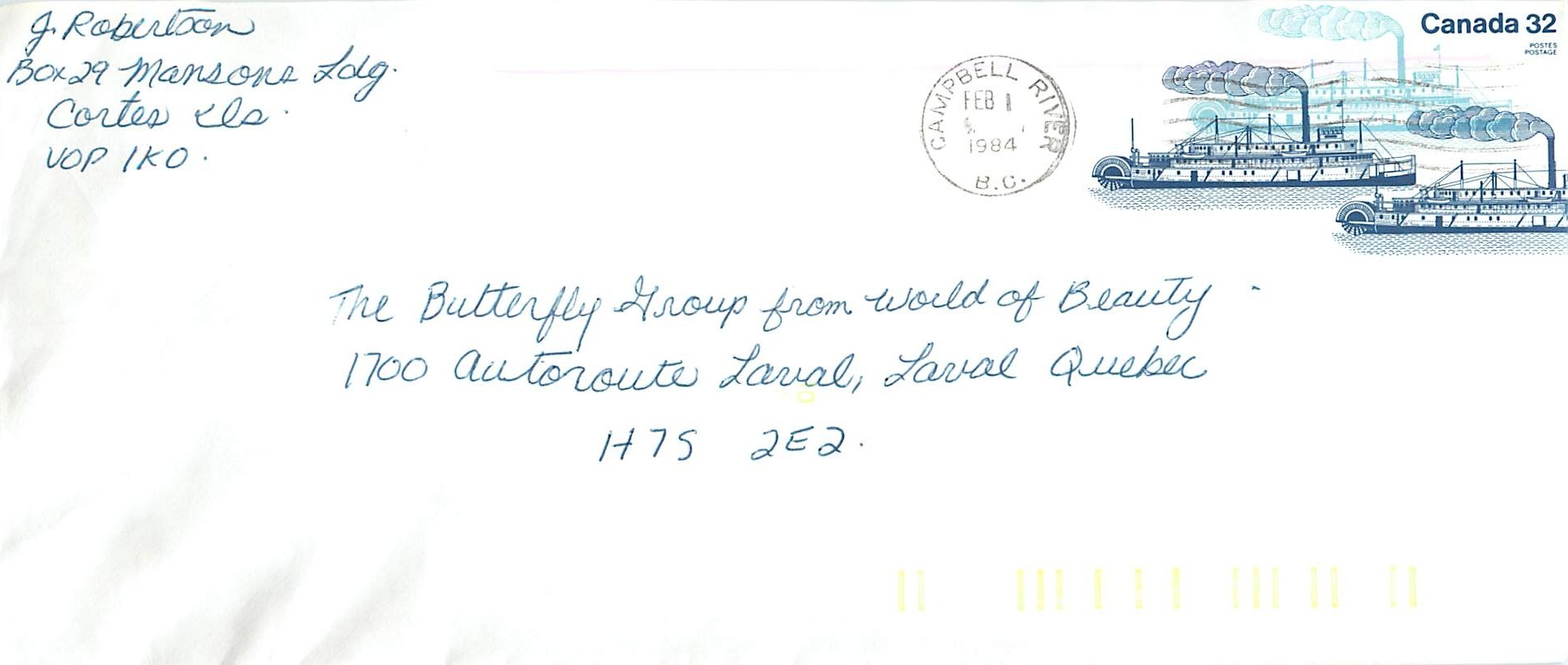Entier Postal Postal Stationary Canada Bateaux Bateau Campbell River