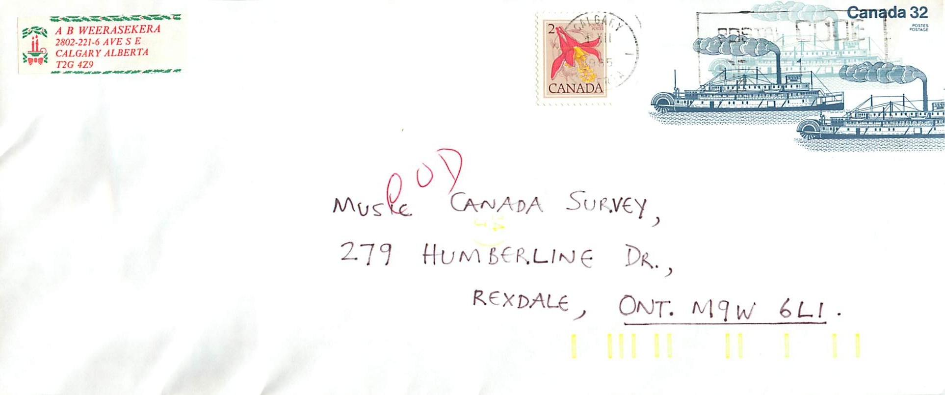 Vapeur Bonnington — Canada Postale 32 — éditeur Canada Post