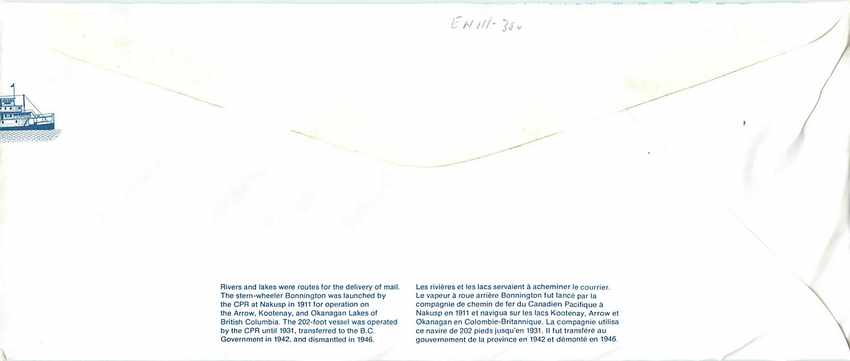 Entier Postal Postal Stationary Canada Bateaux Bateau  — Rückseite