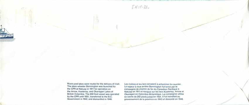Entier Postal Postal Stationary Canada Bateaux Bateau  — Rückseite