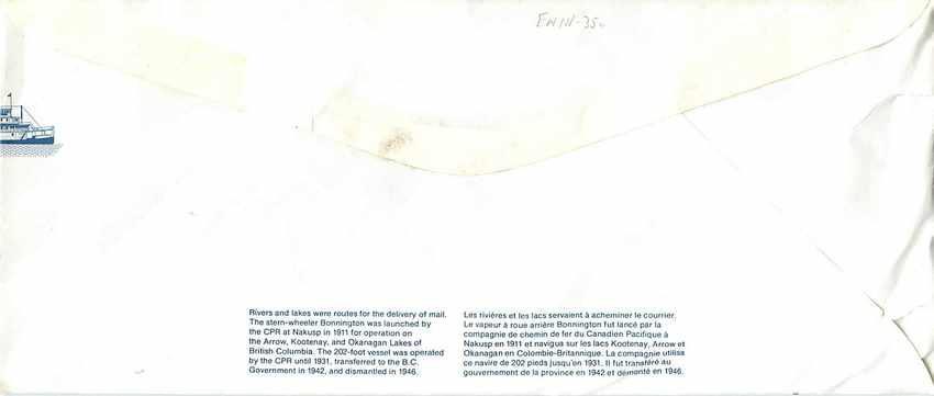 Entier Postal Postal Stationary Canada Bateaux Bateau  — Rückseite