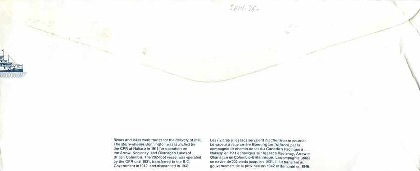 Entier Postal Postal Stationary Canada Bateaux Bateau  — Rückseite