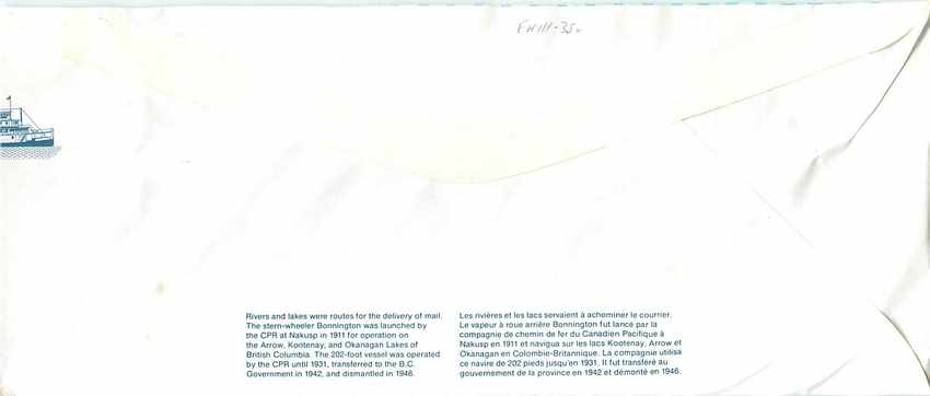 Entier Postal Postal Stationary Canada Bateaux Bateau  — Rückseite