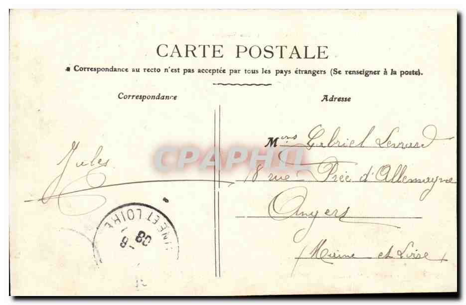 Gennes- Vue panoramique de la Loire et des Rosier -CPA — Rückseite