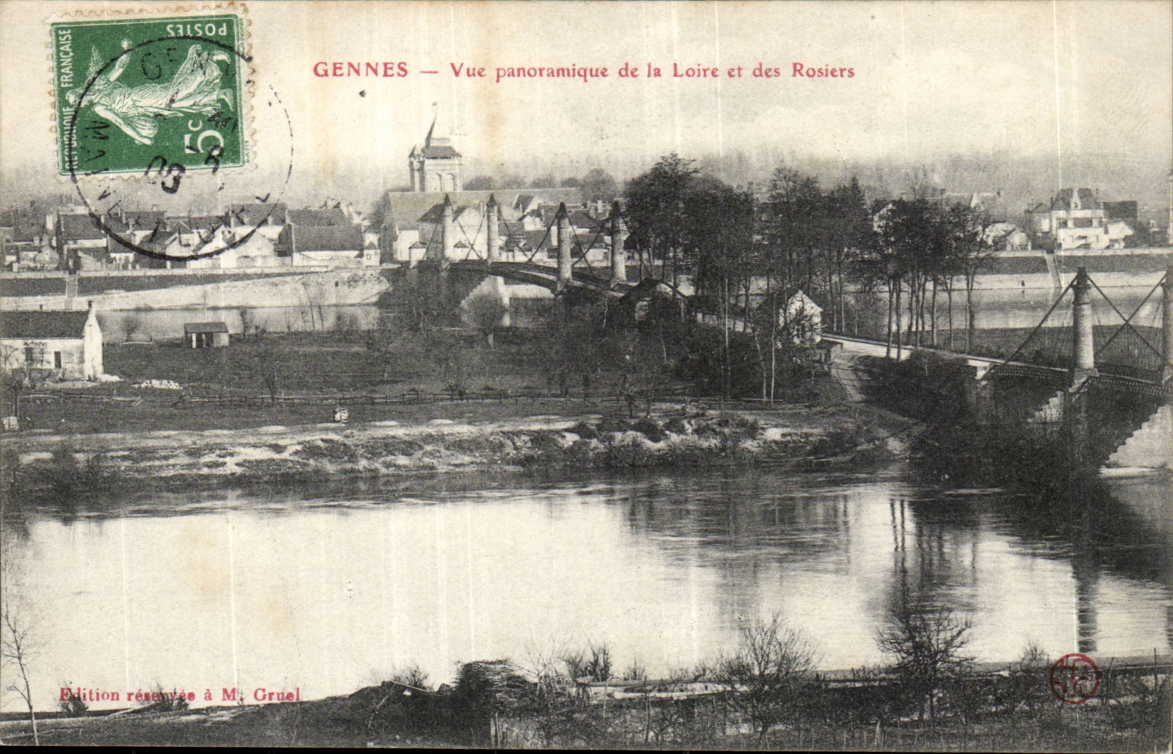 Gennes- Vue Panoramique de la Loire et des Rosiers -CPA
