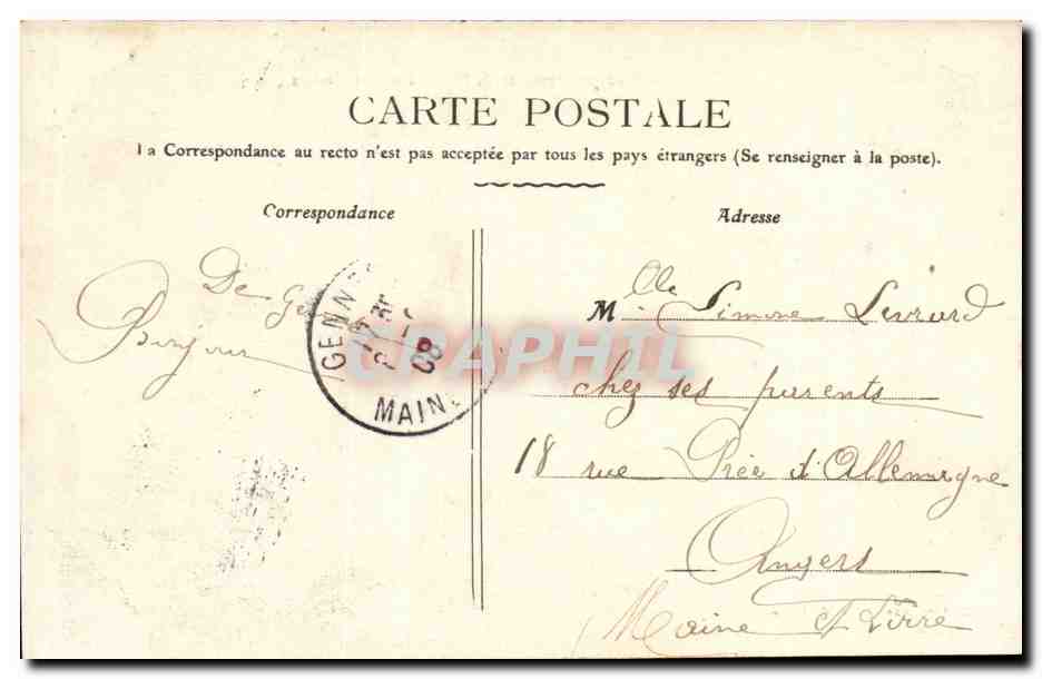 Gennes- Vue Panoramique de la Loire et des Rosiers -CPA — Rückseite