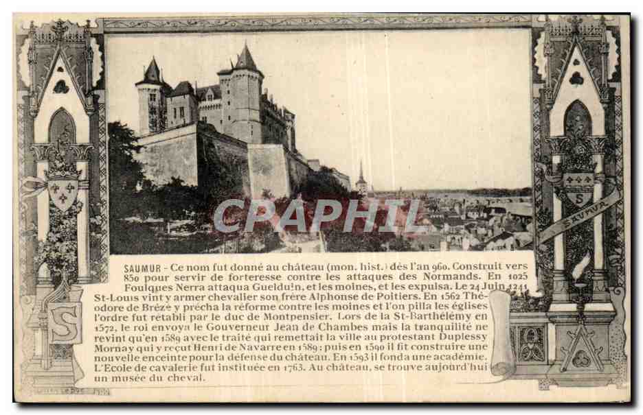 Saumer- Le nom de Saumur applique au chateau 960 fut plus tard etendu a la ville-CPA