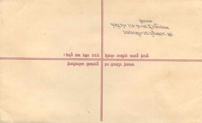Entier Postal Postal Stationary Nepal Fleurs  — Rückseite