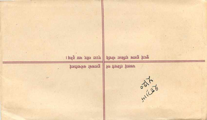Entier Postal Postal Stationary Nepal Fleurs  — Rückseite