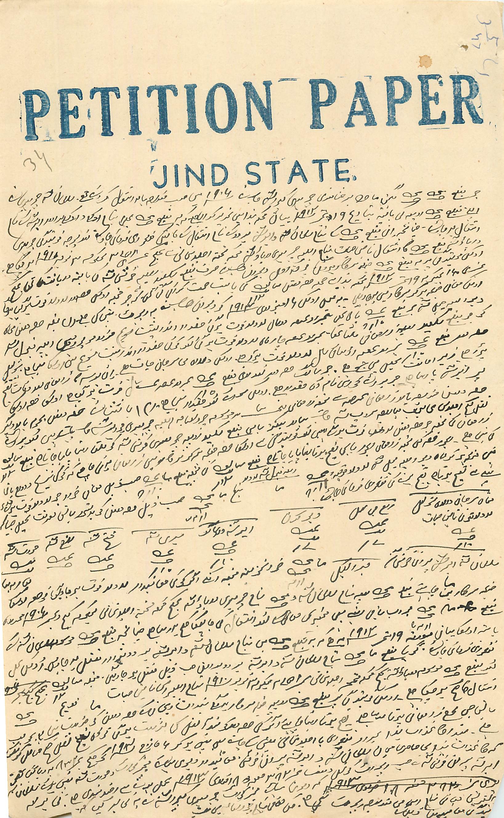 Inde India Fiscal Revenue Court Fee Princely State  Jind Jeend Jheend