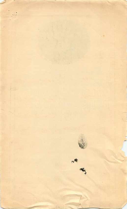 Inde India Fiscal Revenue Court Fee Princely State  Jind Jeend Jheend — Rückseite