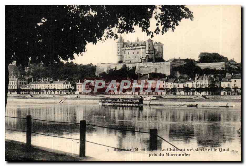 Saumur CPA Le chateau et la quai du Marronnier