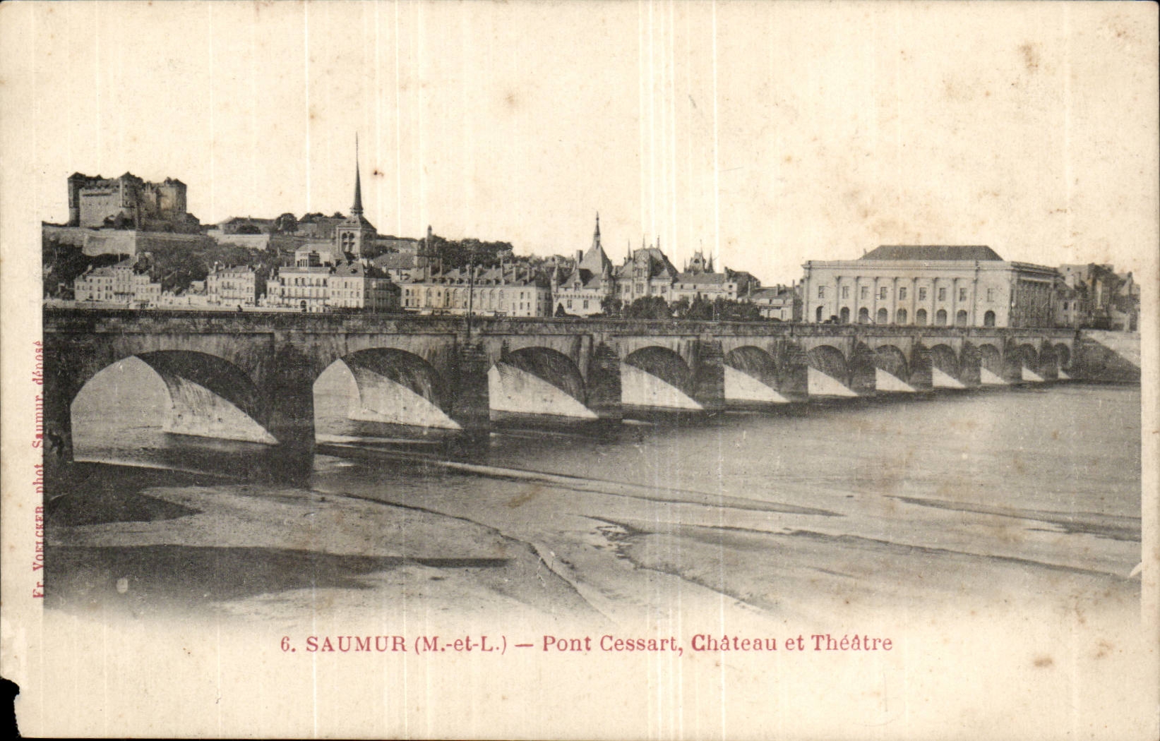 Saumur CPA Pont Cessart Chateau et theatre