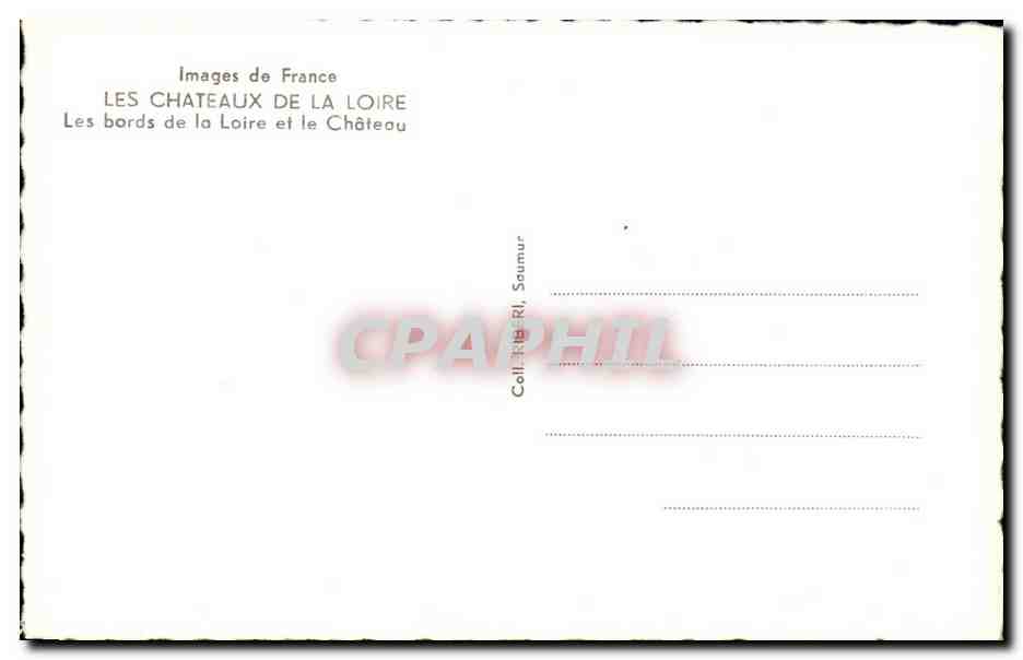 Saumur CPA Les bords de la Loire et le chateau — Rückseite