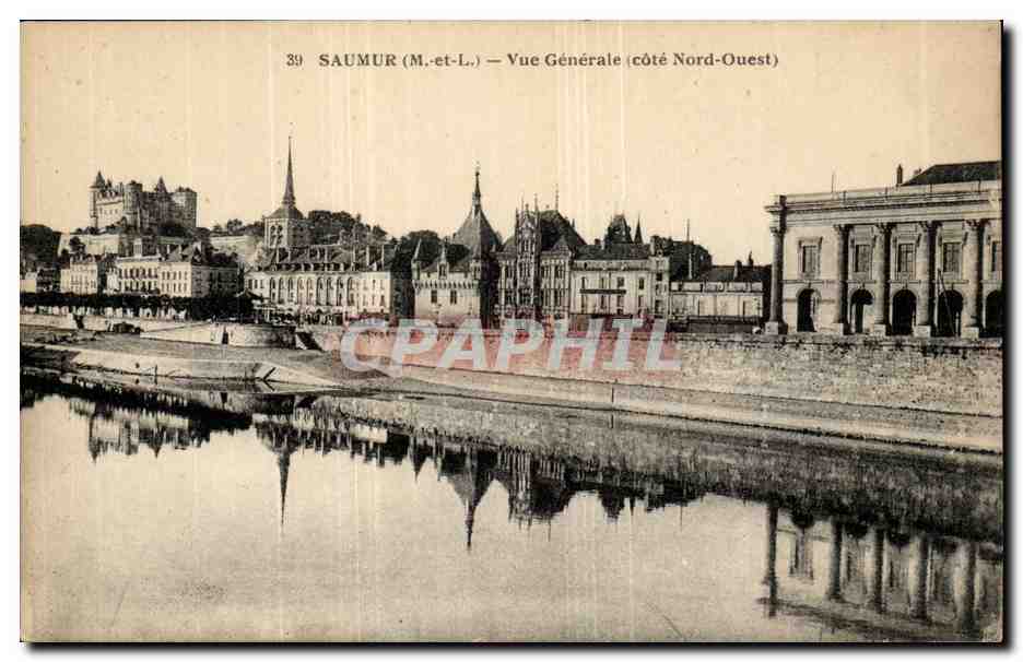 Saumur CPA Vue generale (cote Nord Ouest)