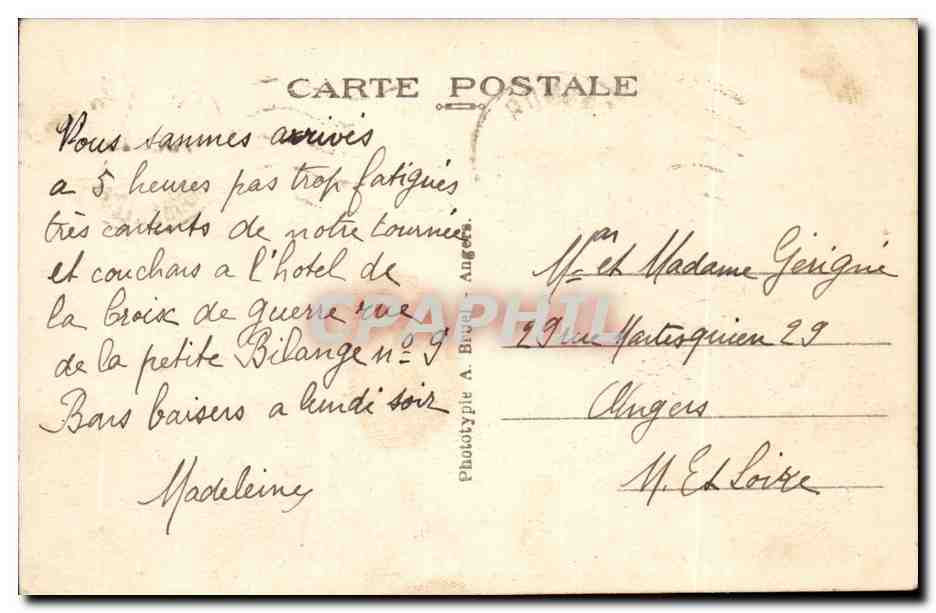 Saumur CPA Effet de nuit sur le chateau et la loire — Rückseite